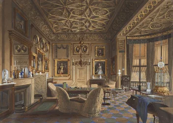 Salon Particulier de la Reine au Palais de Buckingham. (De Zitkamer van de Koningin in Buckingham Paleis)